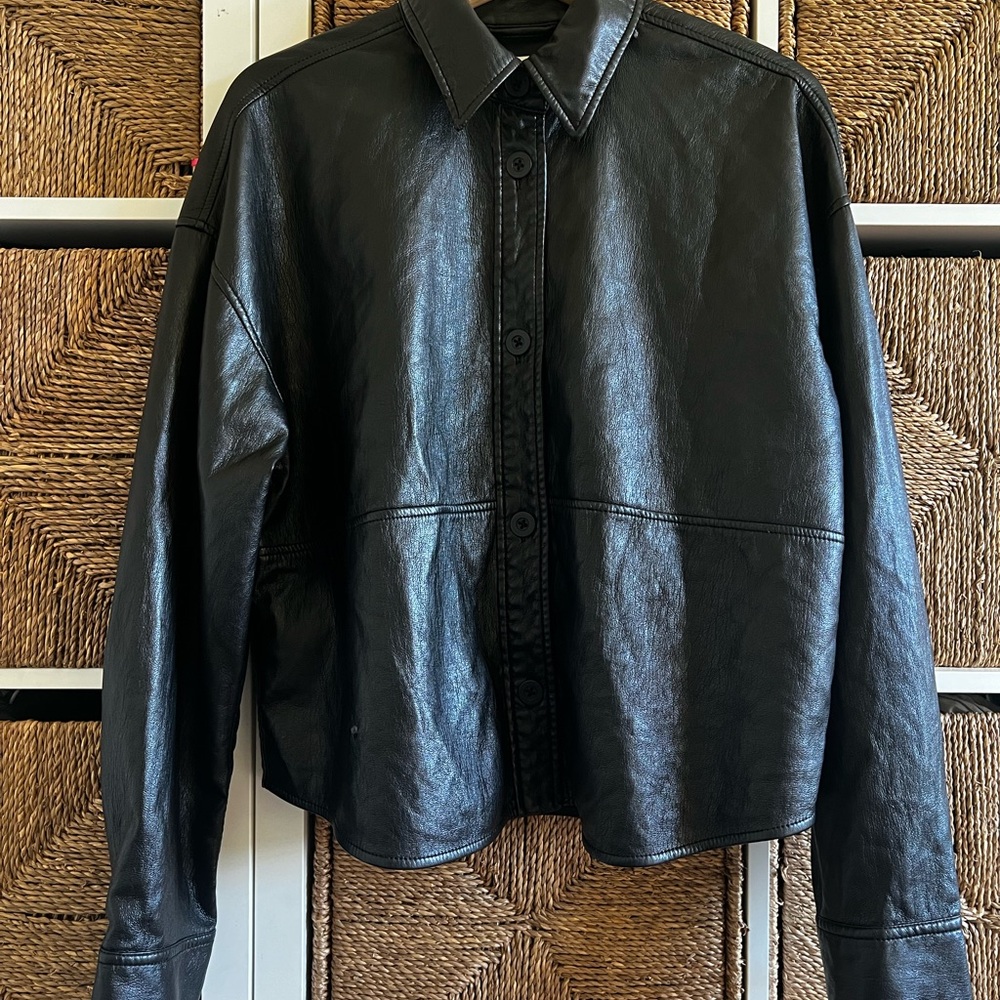 Babaton Midnight Black Leather Jacket